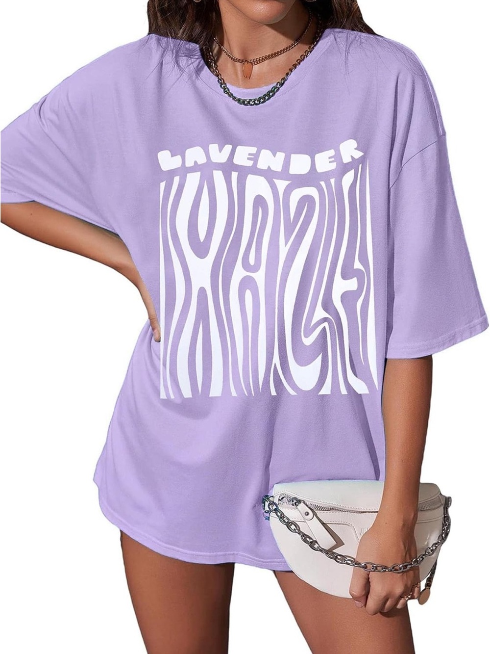 Lavender Graphic Short Sleeve Tee - Lavender